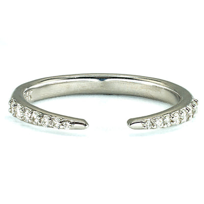 The Cammy - 14K White Gold Open Cuff Diamond Ring
