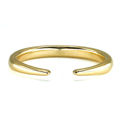 The Kaysie - 14K Yellow Gold Open Plain Cuff Ring