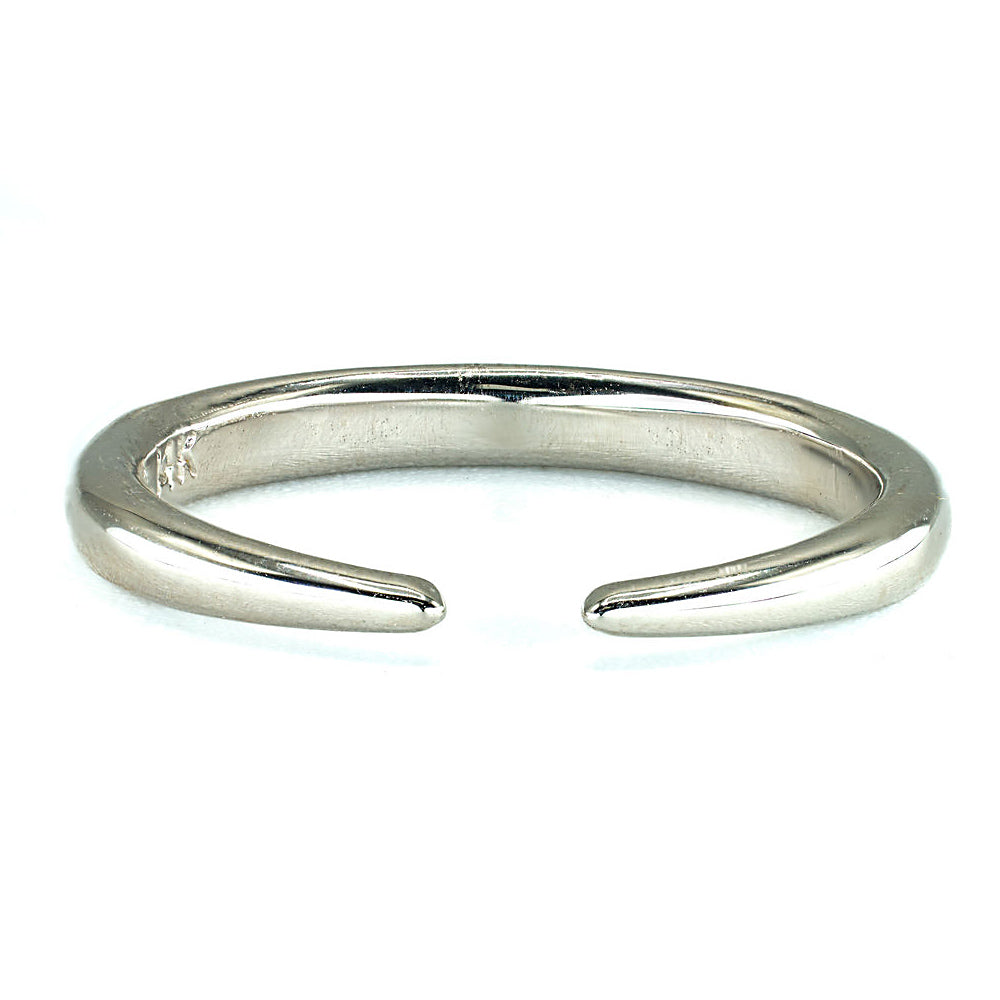 The Kaysie - 14K White Gold Open Plain Cuff Ring